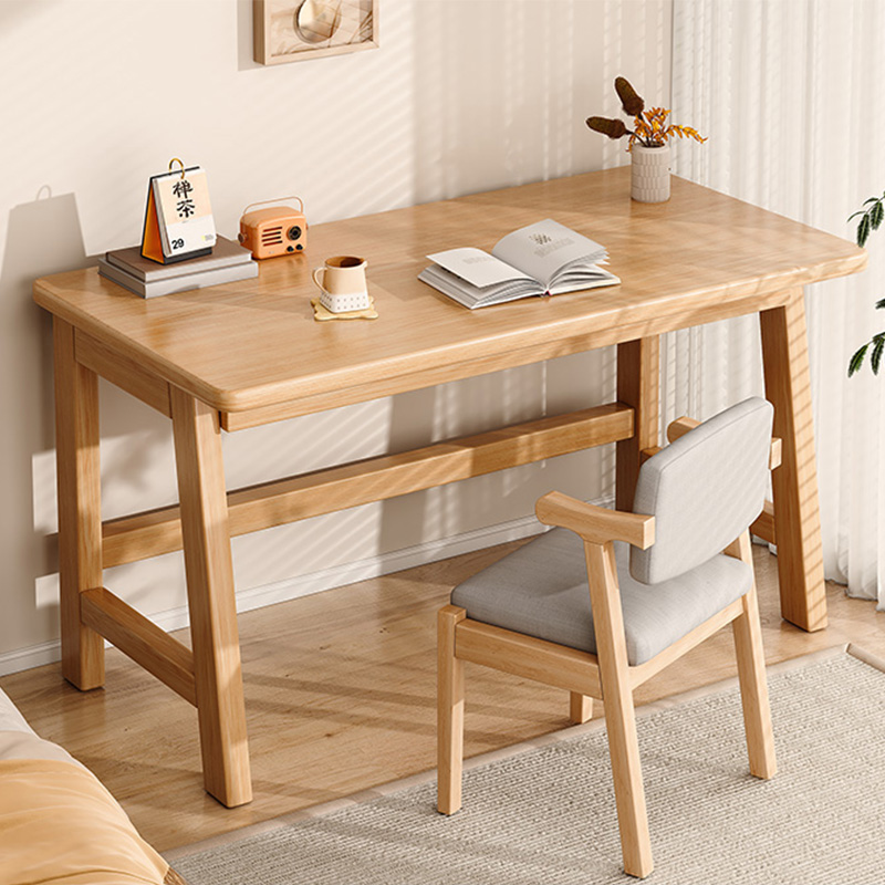 [solid wood table and chair combination] log color 100*60*75cm