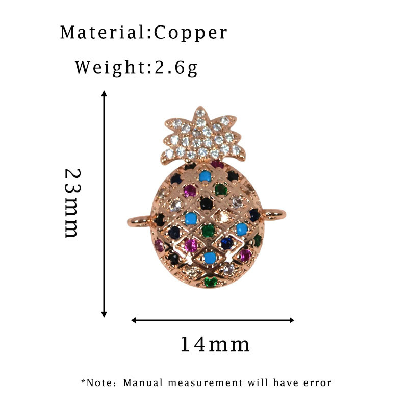 3:Rose gold pineapple pendant