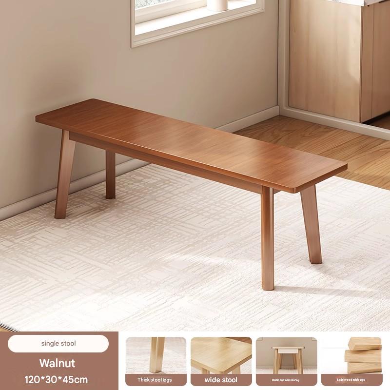[rubber wood legs walnut color] 1.2m bench 120*30*45cm