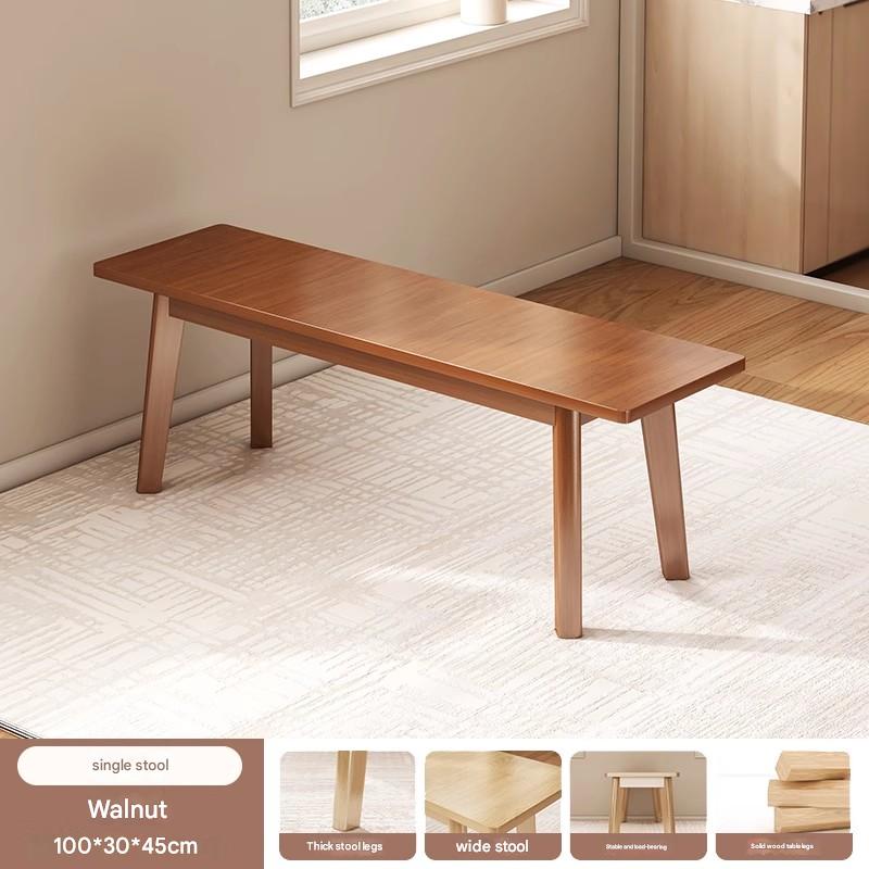 [rubber wood legs walnut color] 1m bench 100*30*45cm