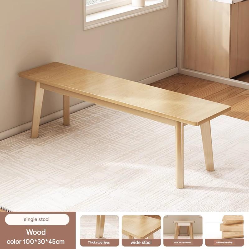 [rubber wood legs wood color] 1m bench 100*30*45cm