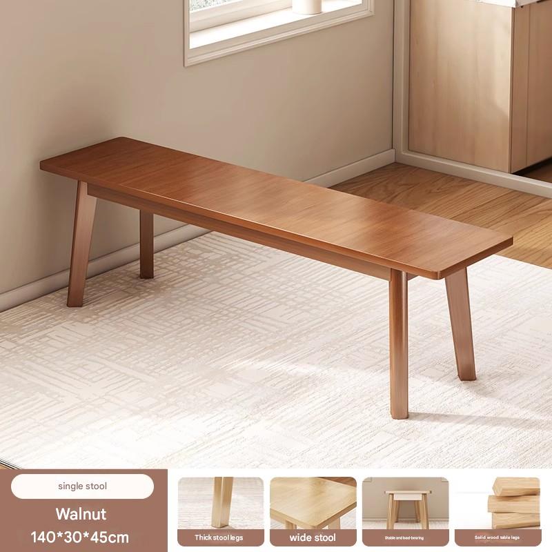 [rubber wood legs walnut color] 1.4m bench 140*30*45cm