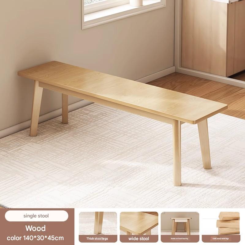 [rubber wood legs wood color] 1.4m bench 140*30*45cm
