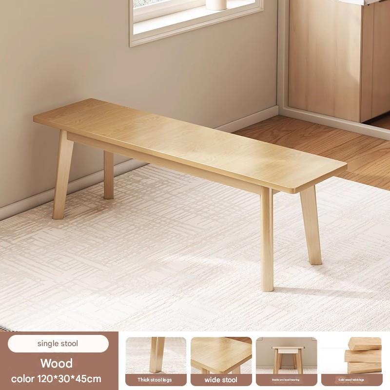 [rubber wood legs wood color] 1.2m bench 120*30*45cm
