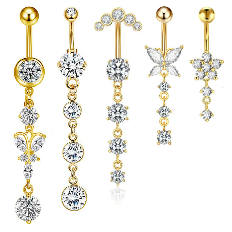 20:5-piece set of gold drill bits