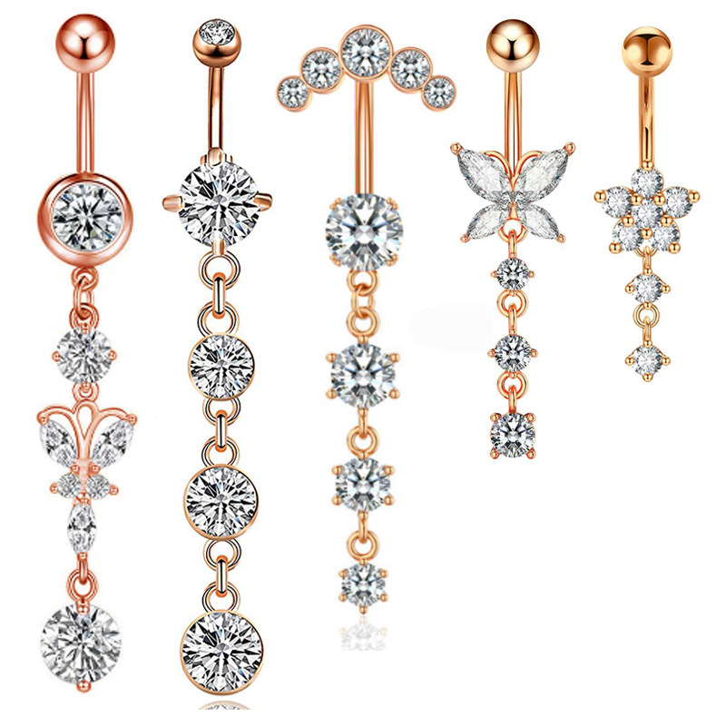 21:5-piece rose gold drill bit set