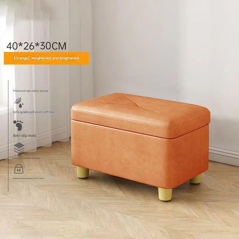 Extended high stool [storable] orange