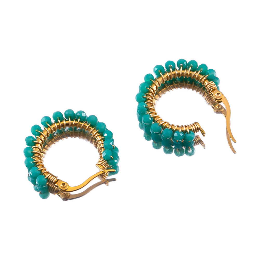 5:Beaded earrings-blue