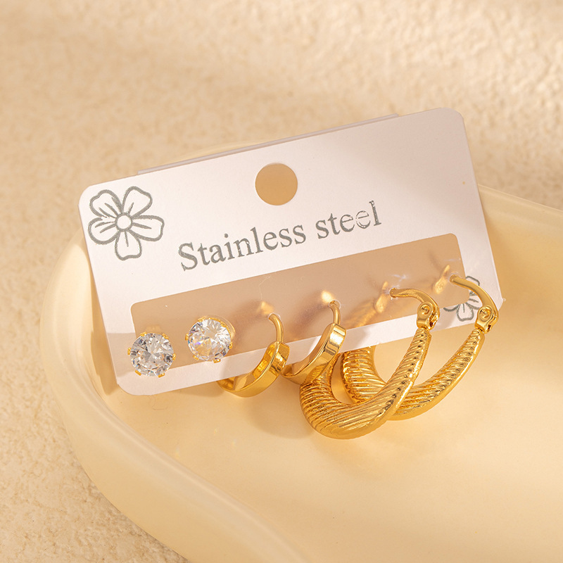 4:纹理感耳环套装1135