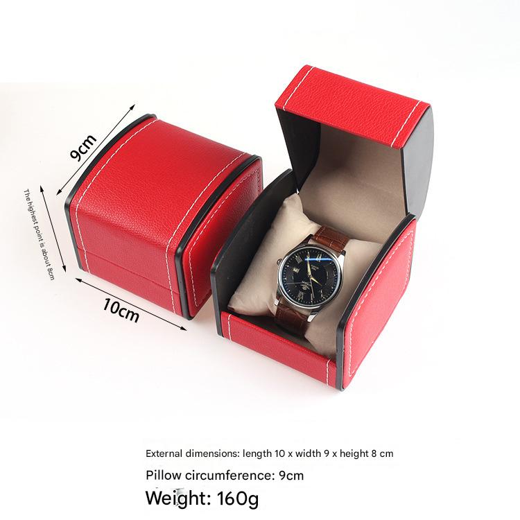 22:Curved watch box-red