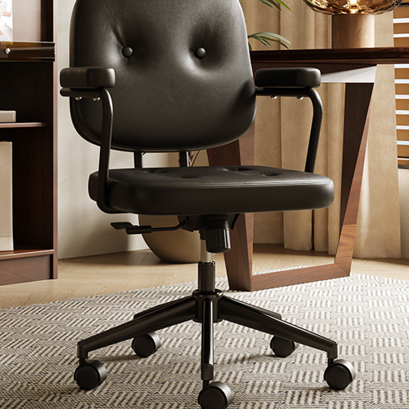 Black-oil wax leather [lifting and rotating free style]