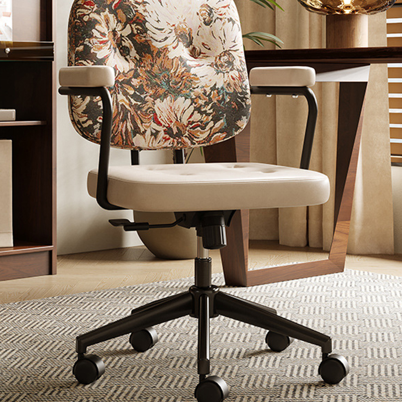 White   sunflower - oil wax leather   jacquard fabric [lifting and rotating free style]