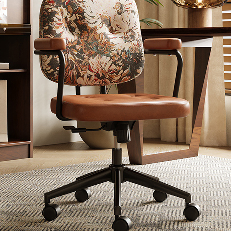 Brown color   sunflower - oil wax leather   jacquard fabric [lifting and rotating free style]