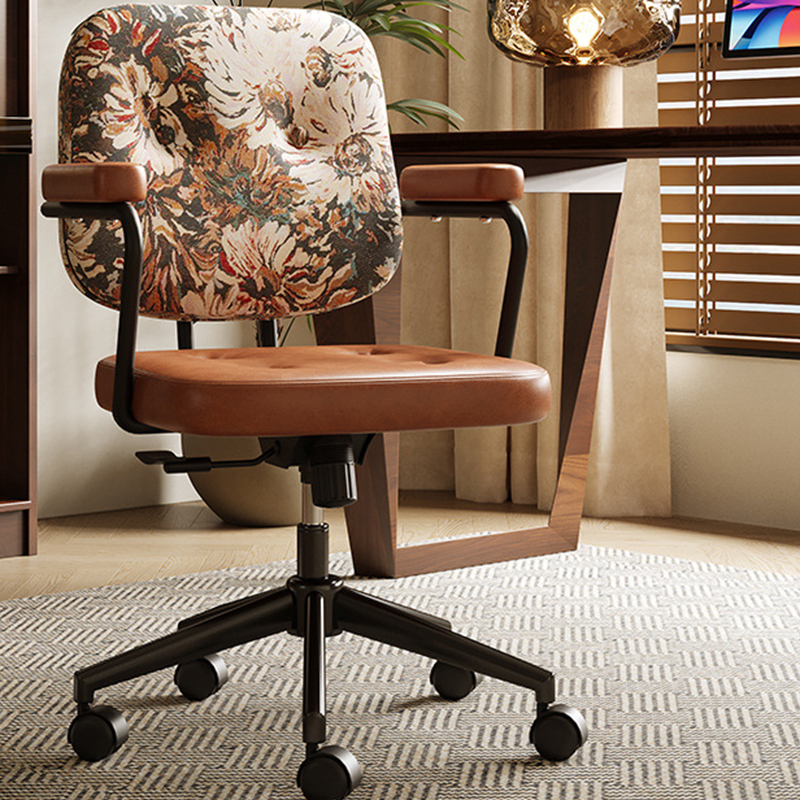 Brown color   sunflower - first layer of cowhide   jacquard fabric [lifting and rotating free style]