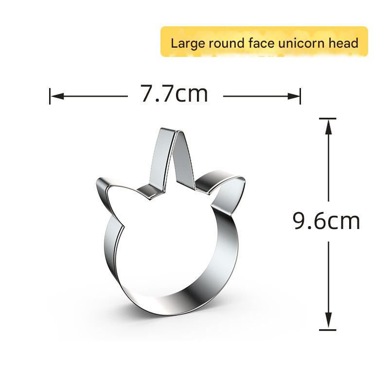 Large round face unicorn head