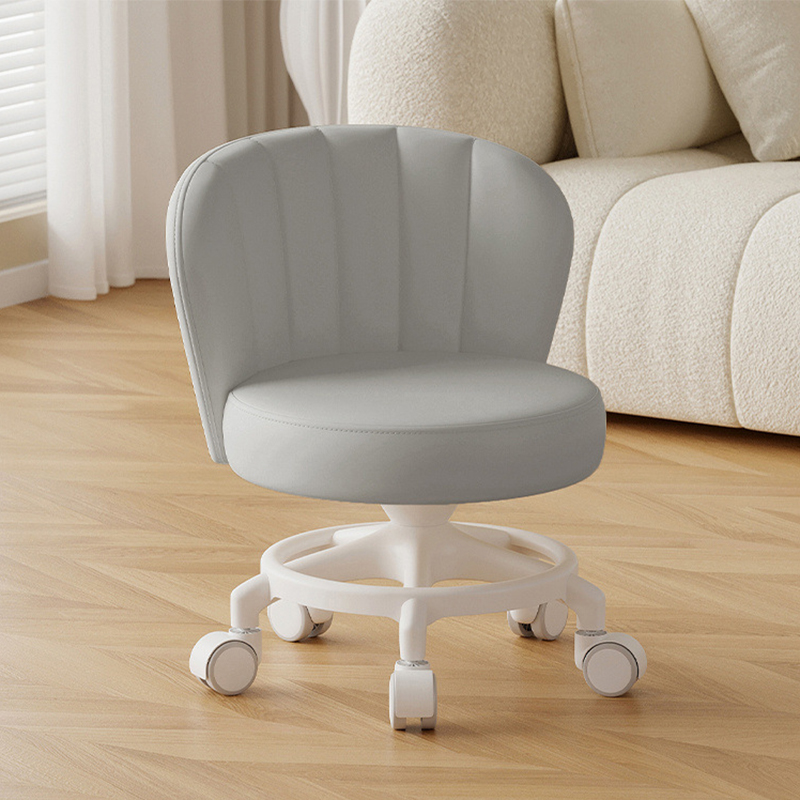 Anti-rollover reinforced five claws: light gray [with] noise-reducing rubber-coated wheels