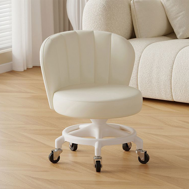 Anti-rollover reinforced five claws: white [with] wrought iron bearing wheel