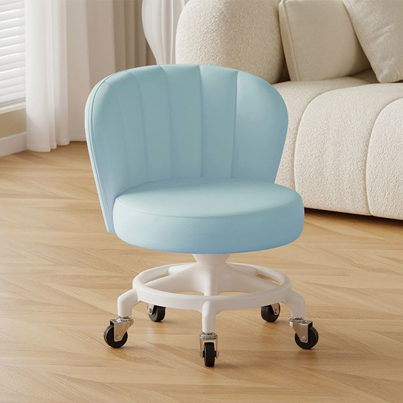 Anti-rollover reinforced five claws: blue [with] wrought iron bearing wheel