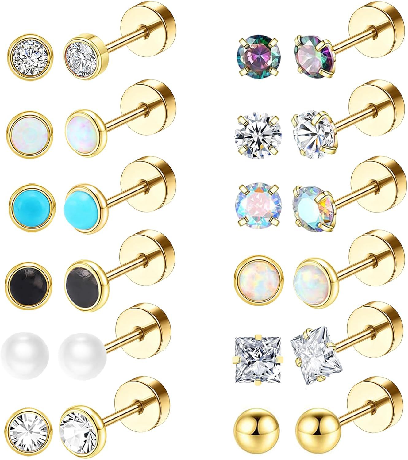 A set of 24 gold pieces