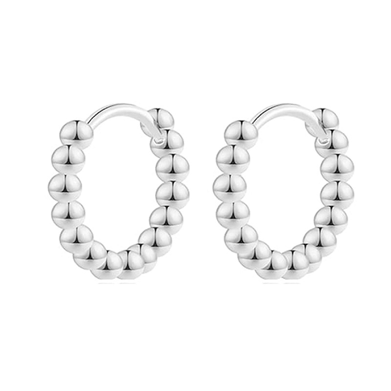 6:A pair of silver beads