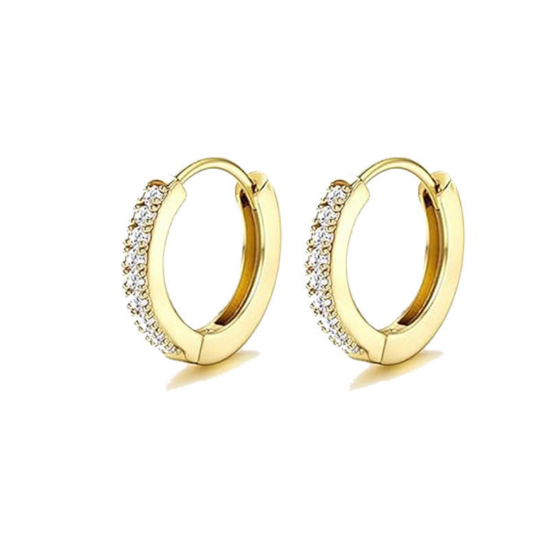 7:A pair of golden white zirconium