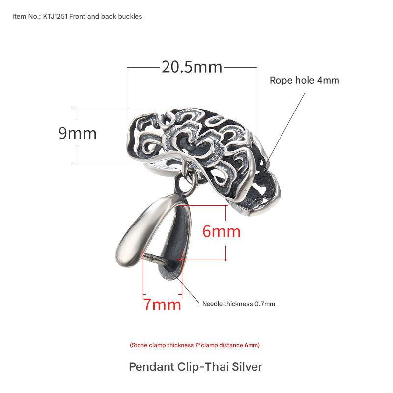 10:KTJ1251-Thai silver front and back buckles