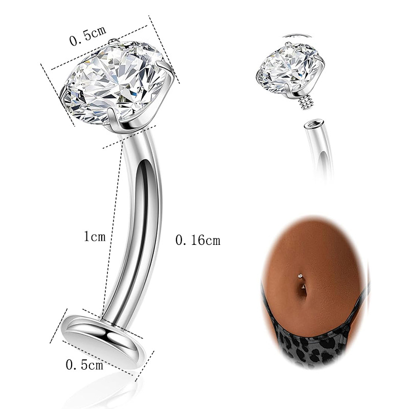 12:One silver rod and white zirconium