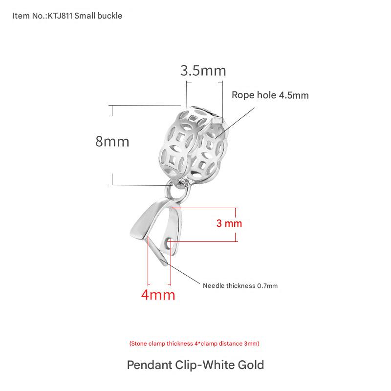 19:KTJ811-White Gold small buckle
