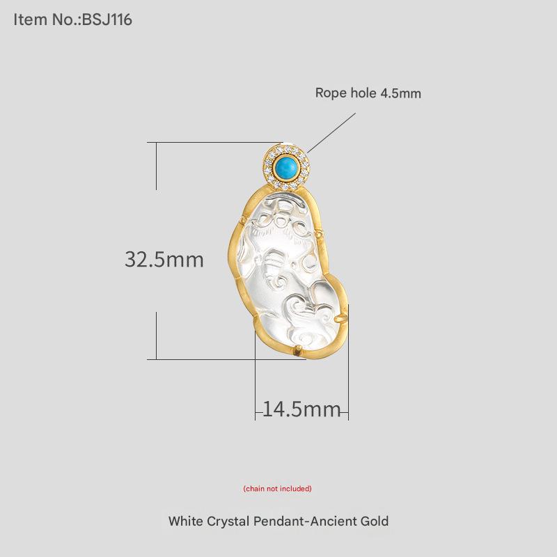 BSJ116-ancient gold pendant gold