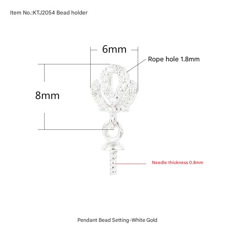 KTJ2054 white gold bead Holder