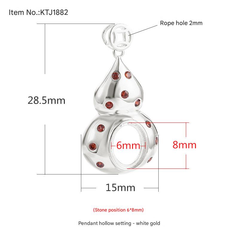 KTJ1882 White Gold 6x8 Size