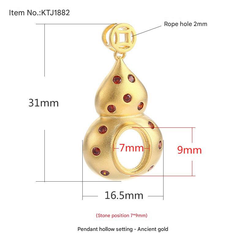 Ktj1882-ancient gold 7*9 Size