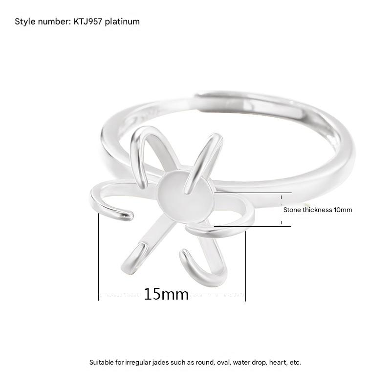 KTJ957-White Gold adjustable