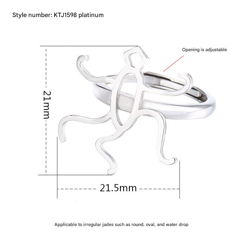 KTJ1598-White Gold adjustable