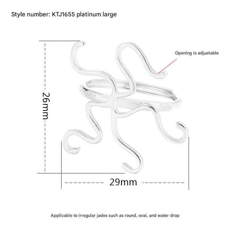 KTJ1655-white gold-large adjustable