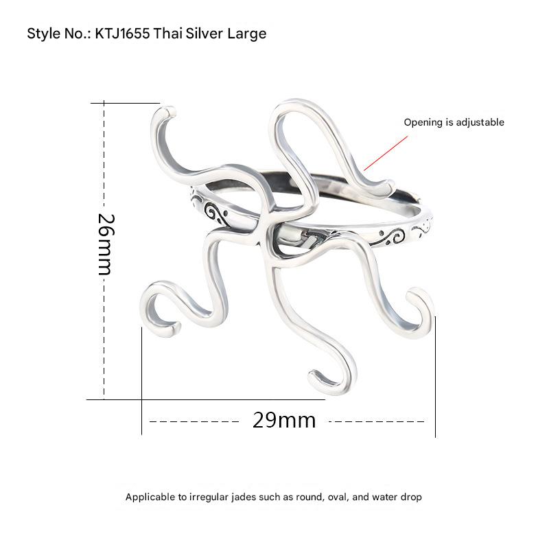 KTJ1655-Thai Silver-Large adjustable
