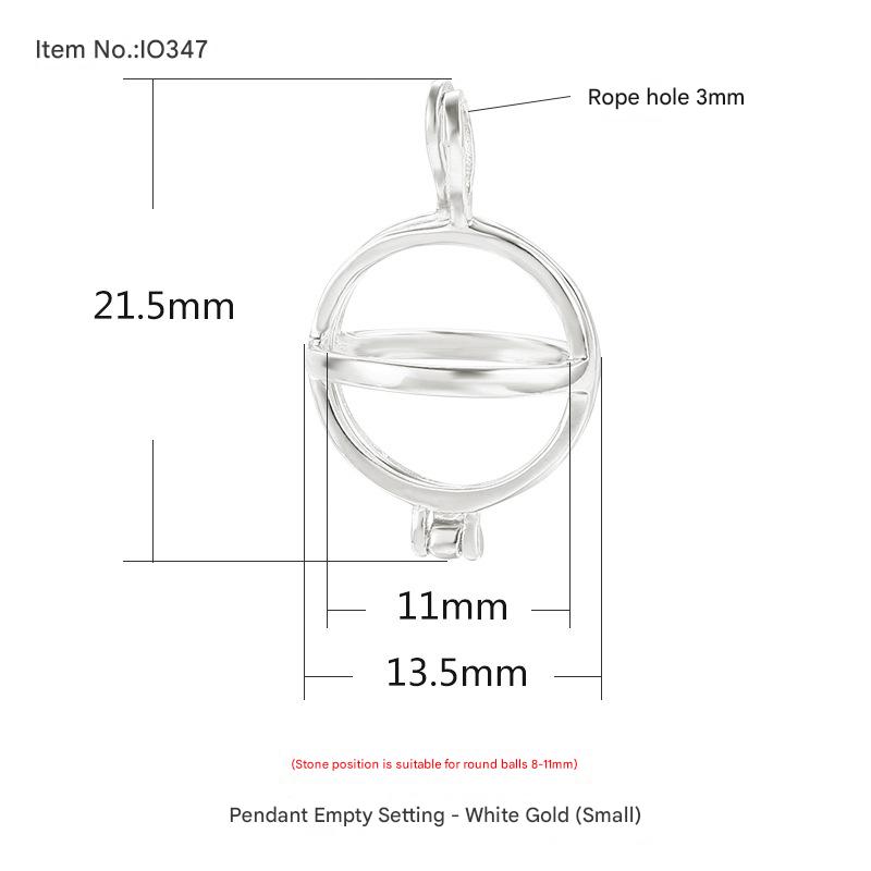 IO347 White Gold Small Bead Bits (8-11) Size