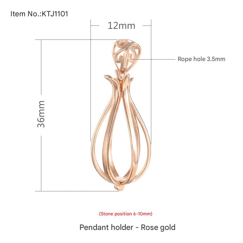 KTJ1101 rose gold (bead 6-10) Size