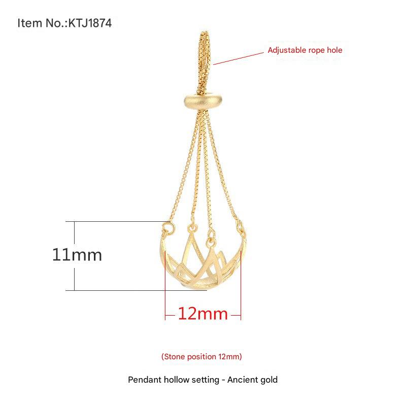 Ktj1874 ancient gold (bead position 12mm) Size