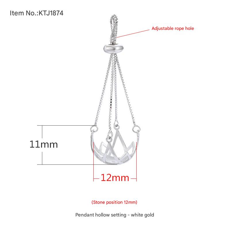 KTJ1874 White Gold (bead position 12mm) Size