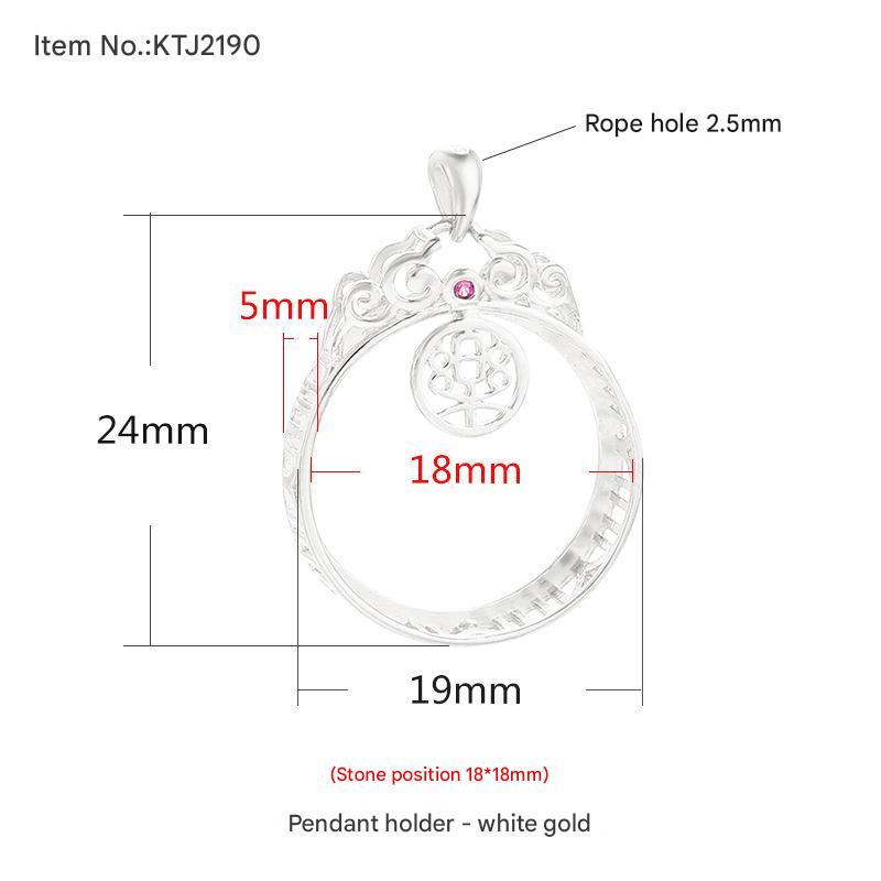 8:C- white gold {Stone position: 18*18mm}