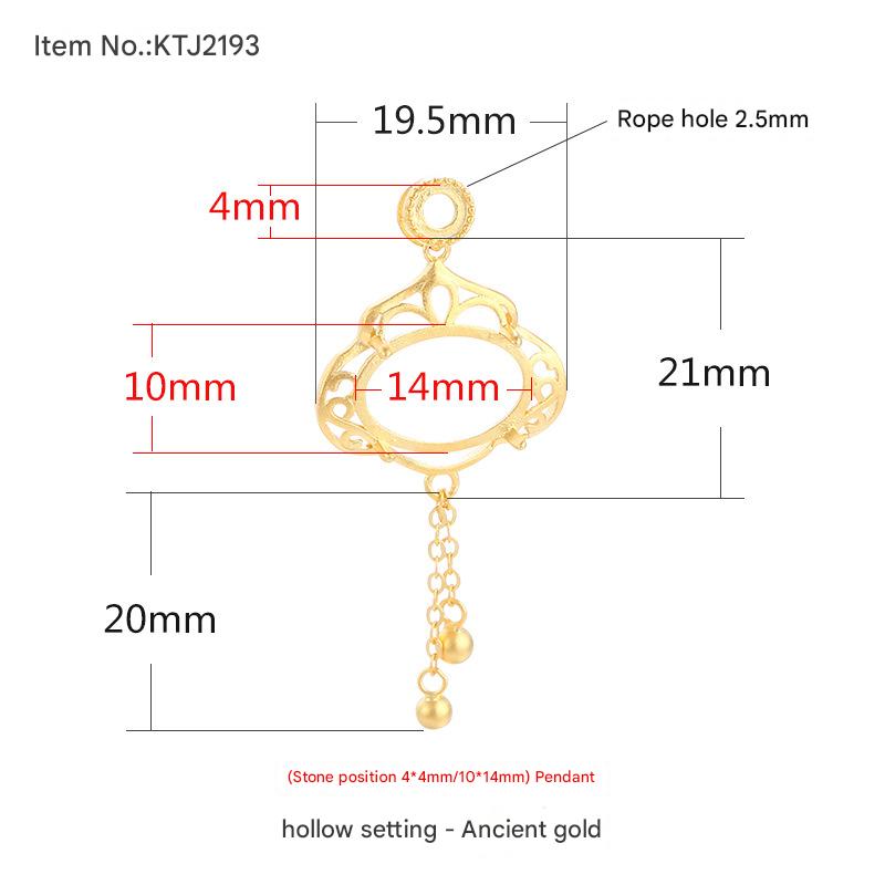 18:Section E-ancient gold {Stone position: Upper 4*4mm/lower 10*14mm}