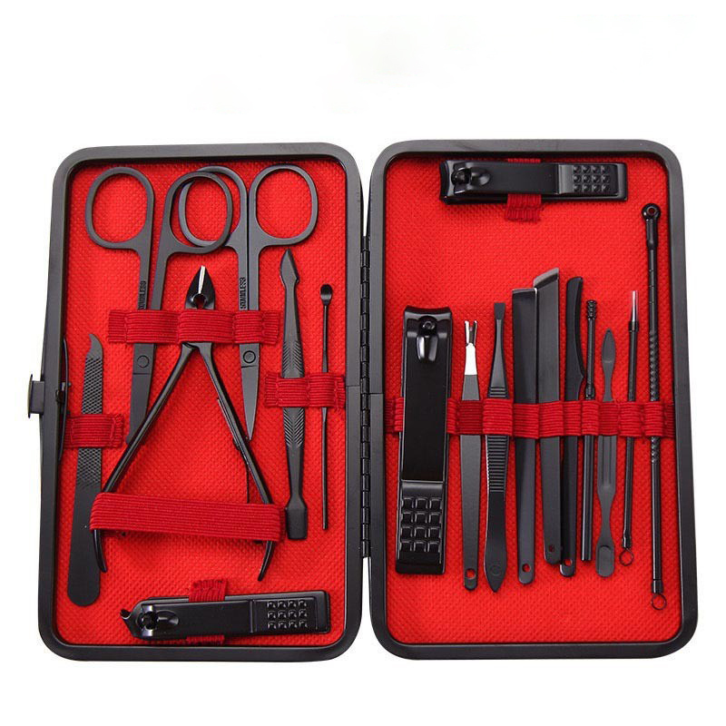 Black and red 18-piece set
