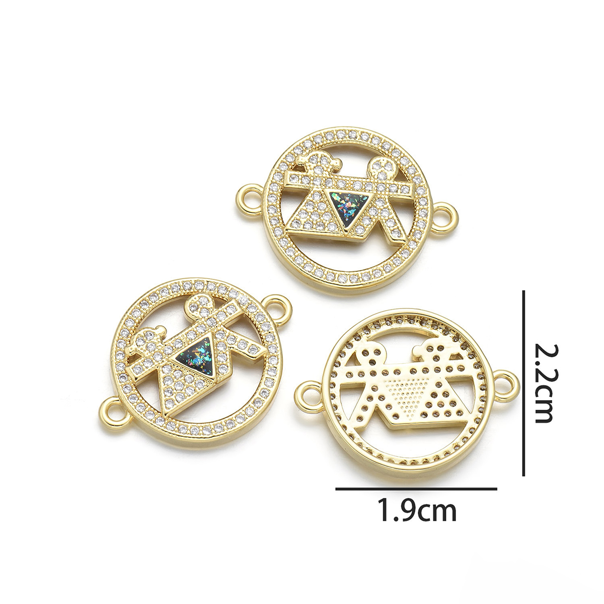 6:Boys and Girls hand cards (Emerald dark green Opal)