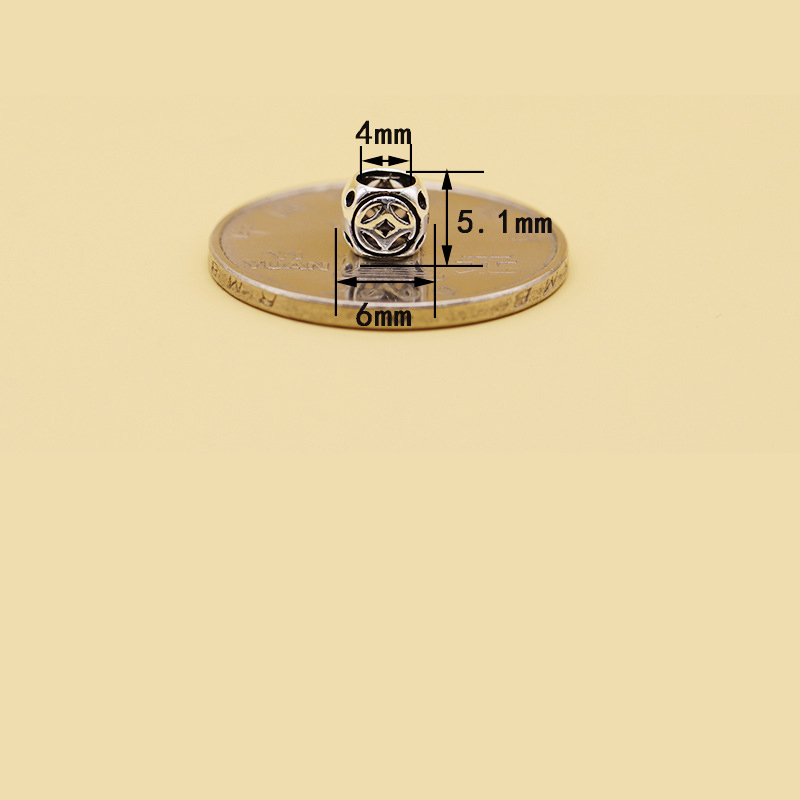 4:Copper money grain square bead FB0564024