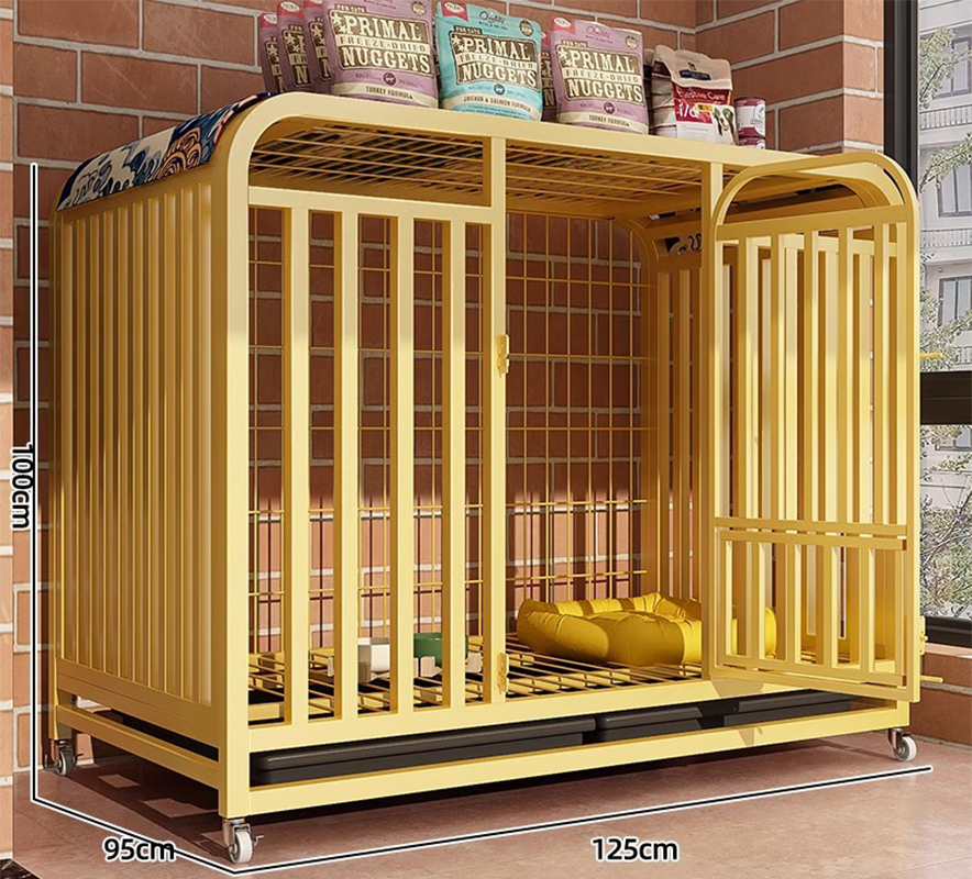 [thickened square tube on three sides] 125cm yellow [with feeding window]