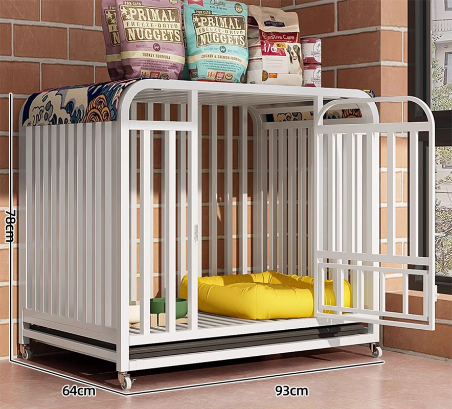 [six-sided square tube thickened] 93cm white [with feeding window]