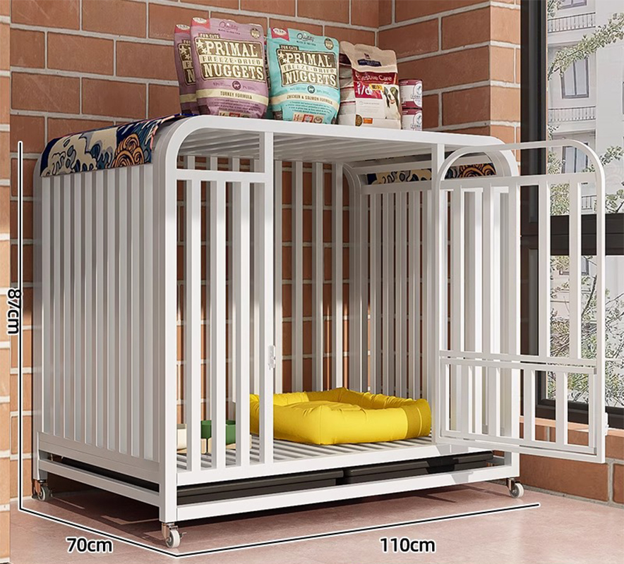 [six-sided square tube thickened] 110cm white [with small feeding window]