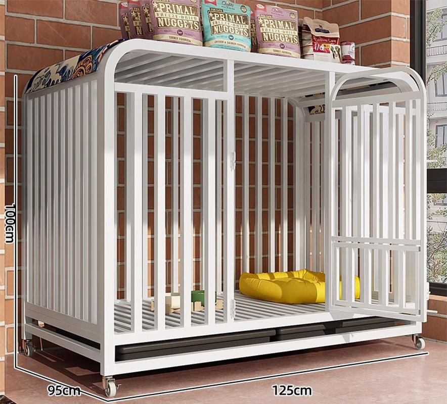 [six-sided square tube thickened] 125cm white [with small feeding window]