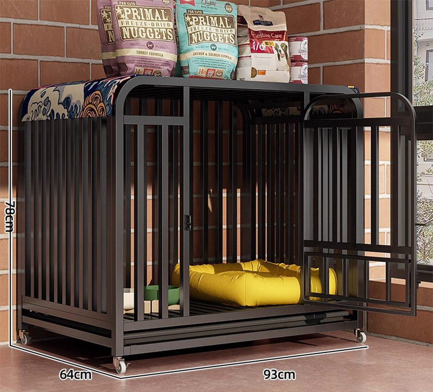 [six-sided square tube thickened] 93cm black [with small feeding window]